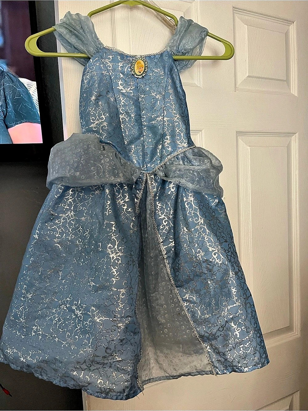 Disney Parks Disney Princess Cinderella dress Girls Size 4/5 Blue Silver Formal